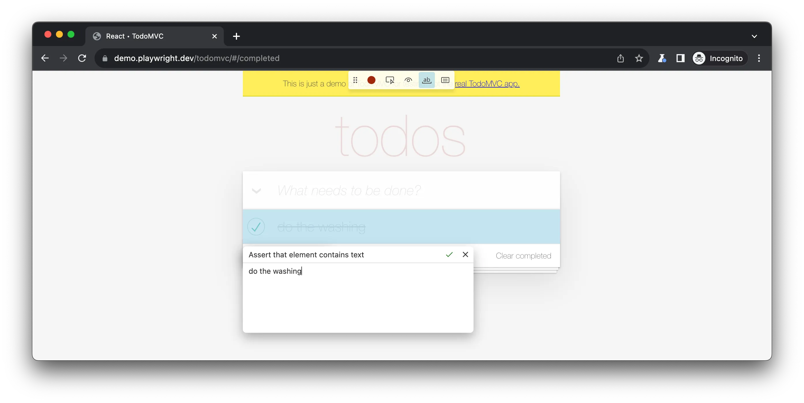 Playwright Codegen - Assertions Generation