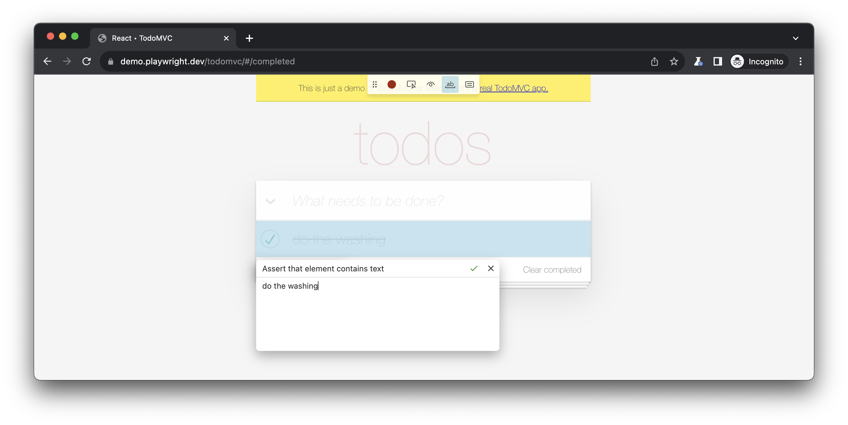 Playwright Codegen - Assertions Generation